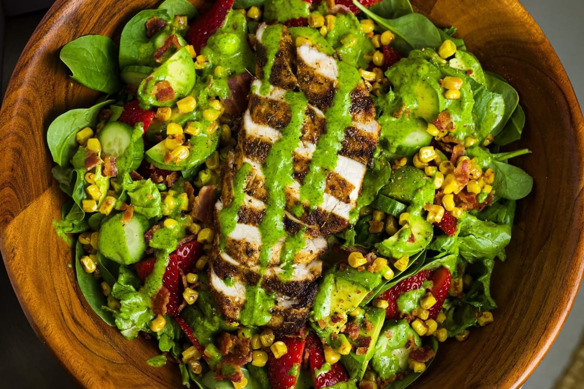 Grilled Chicken and Strawberry Salad